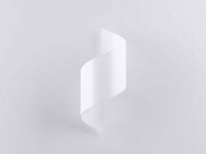 Miniaturka 1 - Kinkiet ścienny biały metalowy o spiralnym kształcie