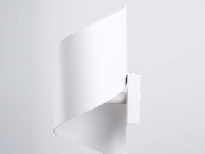 Miniaturka 10 - Profil białego kinkietu spiralnego z metalowym uchwytem