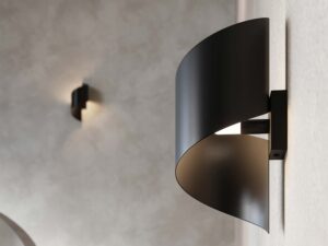 Miniaturka 15 - Kinkiety ścienne czarne na betonowej ścianie w aranżacji