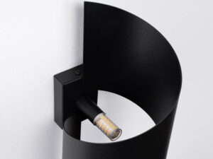 Miniaturka 7 - Spiralny kinkiet czarny z żarówką LED G9 w oprawce