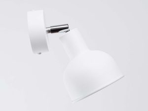 Miniaturka 5 - Kinkiet ścienny biały z regulowanym kloszem i chromowanym przegubem
