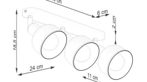 Miniaturka 11 - Plafon ELVO 3 biały