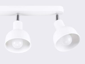 Miniaturka 3 - Detal wnętrza białego klosza dzwonkowego plafonu z gniazdem E27 zbliżenie