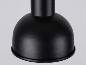 Miniaturka 10 - Plafon trójpunktowy czarny matowy z trzema kloszami dzwonkowymi symetrycznie