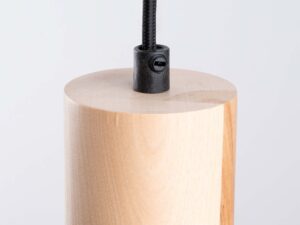 Miniaturka 11 - Cylindryczny element drewniany lampy z regulatorem długości kabla