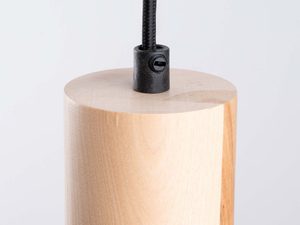 Miniaturka 17 - Cylindryczny element drewniany lampy z regulatorem długości kabla