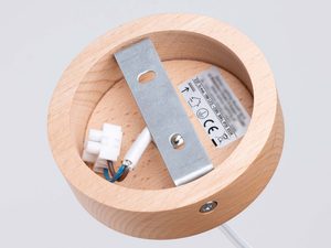 Miniaturka 12 - Drewniana podsufitka lampy wiszącej z metalowym mocowaniem