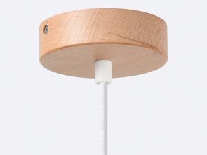 Miniaturka 8 - Okrągła podsufitka z naturalnego drewna bukowego z przewodem