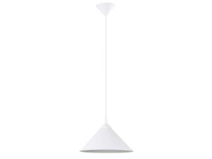 Miniaturka 17 - Lampa wisząca biała metalowa ze stożkowym kloszem