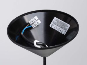 Miniaturka 11 - Wnętrze podsufitki lampy wiszącej czarnej z kostką elektryczną