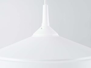 Miniaturka 9 - Detal mocowania klosza do przewodu lampy wiszącej białej