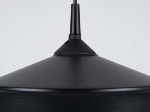 Miniaturka 8 - Detal mocowania przewodu do klosza lampy wiszącej czarnej