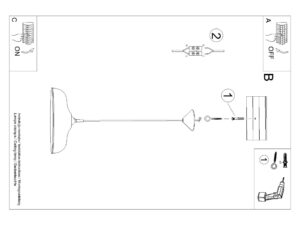 Miniaturka 14 - Instrukcja montażu lampy wiszącej białej z płaskim kloszem