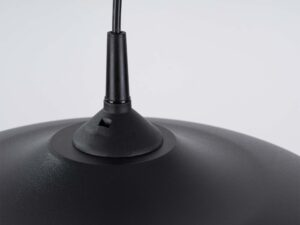 Miniaturka 6 - Detal mocowania klosza do przewodu lampy wiszącej czarnej