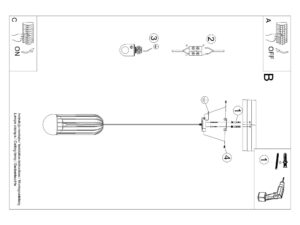 Miniaturka 17 - Instrukcja montażu lampy wiszącej z metalową klatką i kulą szklaną