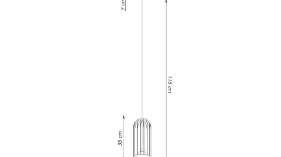 Miniaturka 16 - Lampa wisząca BRENTA 1 czarna