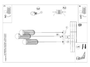 Miniaturka 19 - Instrukcja montażu lampy wiszącej czteropunktowej z metalowymi klatkami