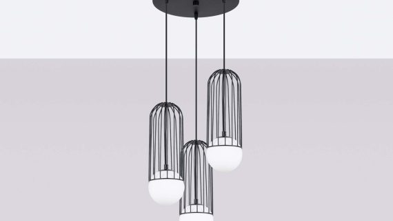 Miniaturka 3 - Lampa wisząca BRENTA 3P czarna