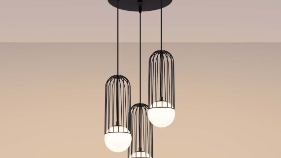 Miniaturka 4 - Lampa wisząca BRENTA 3P czarna