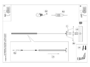 Miniaturka 14 - Instrukcja montażu lampy wiszącej jednopunktowej złotej z ryflowanym kloszem