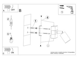 Miniaturka 8 - Instrukcja montażu kinkieta ściennego z drewnem i metalem