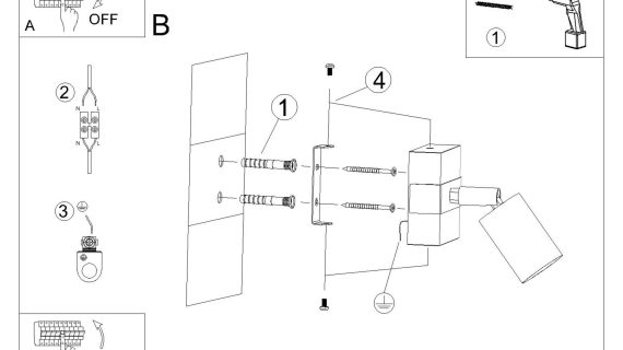 Miniaturka 8 - Kinkiet FALKO 1 czarny