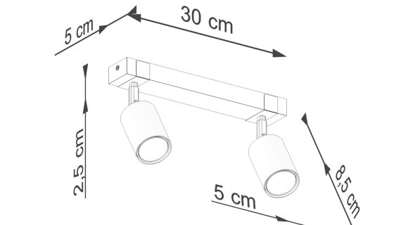 Miniaturka 11 - Plafon FALKO 2 czarny