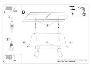 Miniaturka 12 - Instrukcja montażu dwupunktowej listwy sufitowej z reflektorami