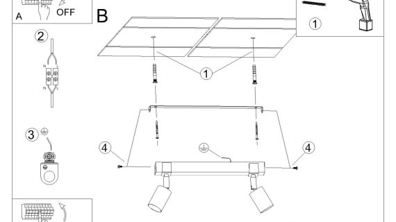 Miniaturka 12 - Plafon FALKO 2 czarny
