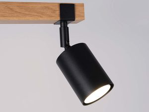 Miniaturka 7 - Reflektor sufitowy czarny z włączonym światłem LED