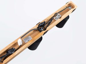 Miniaturka 3 - Wnętrze drewnianej listwy lampy z okablowaniem i certyfikatem CE