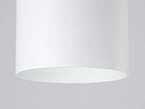 Miniaturka 4 - Matowy biały klosz metalowy lampy sufitowej natynkowej