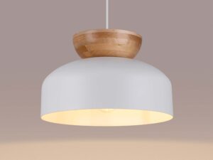 Miniaturka 5 - Świecąca lampa wisząca biała z ciepłym światłem