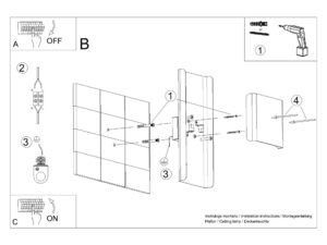 Miniaturka 11 - Instrukcja montażu kinkieta ściennego z plafonem