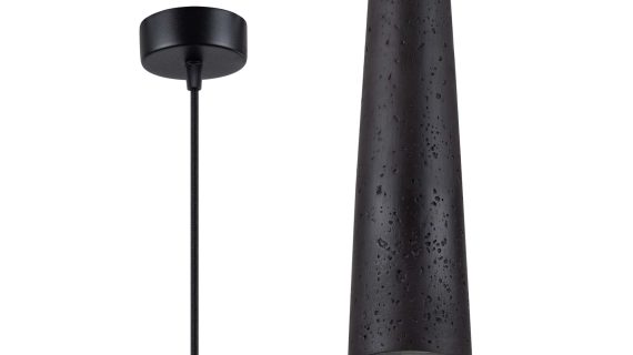 Miniaturka 1 - Lampa wisząca MONOLIT czarna beton