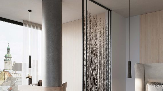 Miniaturka 14 - Lampa wisząca MONOLIT czarna beton