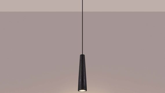 Miniaturka 3 - Lampa wisząca MONOLIT czarna beton