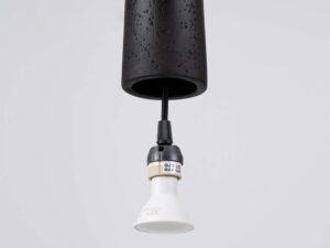 Miniaturka 8 - Gniazdo GU10 z żarówką LED wewnątrz klosza lampy wiszącej