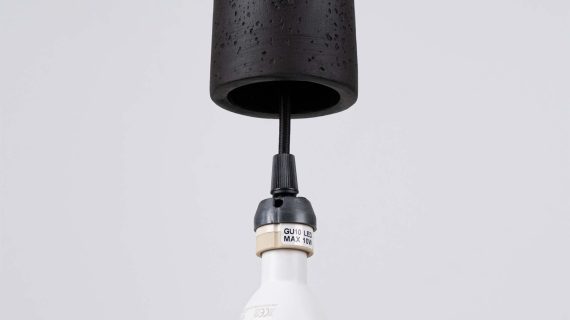 Miniaturka 8 - Lampa wisząca MONOLIT czarna beton