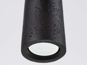 Miniaturka 6 - Stożkowa lampa z czarnego lastriko z zainstalowaną żarówką LED