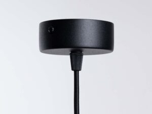 Miniaturka 9 - Czarna metalowa podsufitka do lampy wiszącej z przewodem tekstylnym