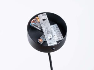 Miniaturka 12 - Lampa wisząca czarna Saturn ze świecącą kulą ciepłe światło