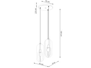 Miniaturka 14 - Lampa wisząca NICORA 3P biała