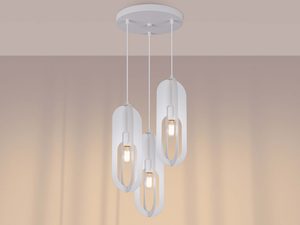 Miniaturka 3 - Lampa wisząca NICORA 3P biała