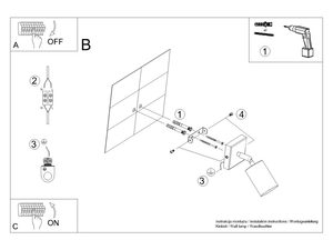 Miniaturka 9 - Instrukcja montażu kinkietu ściennego ze schematem instalacji elektrycznej