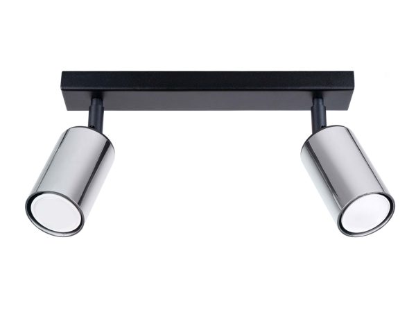 Plafon WIMEX 2 czarny/chrom