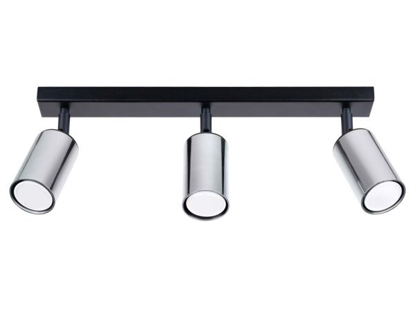 Plafon WIMEX 3 czarny/chrom