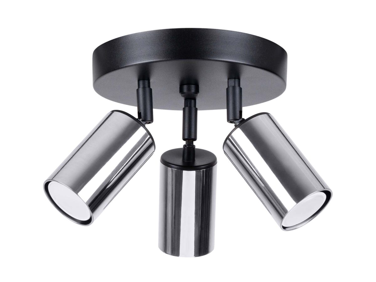 Plafon WIMEX 3P czarny/chrom