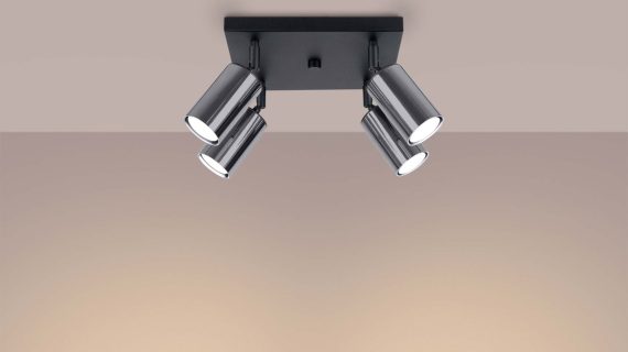 Miniaturka 1 - Plafon WIMEX 4 czarny/chrom