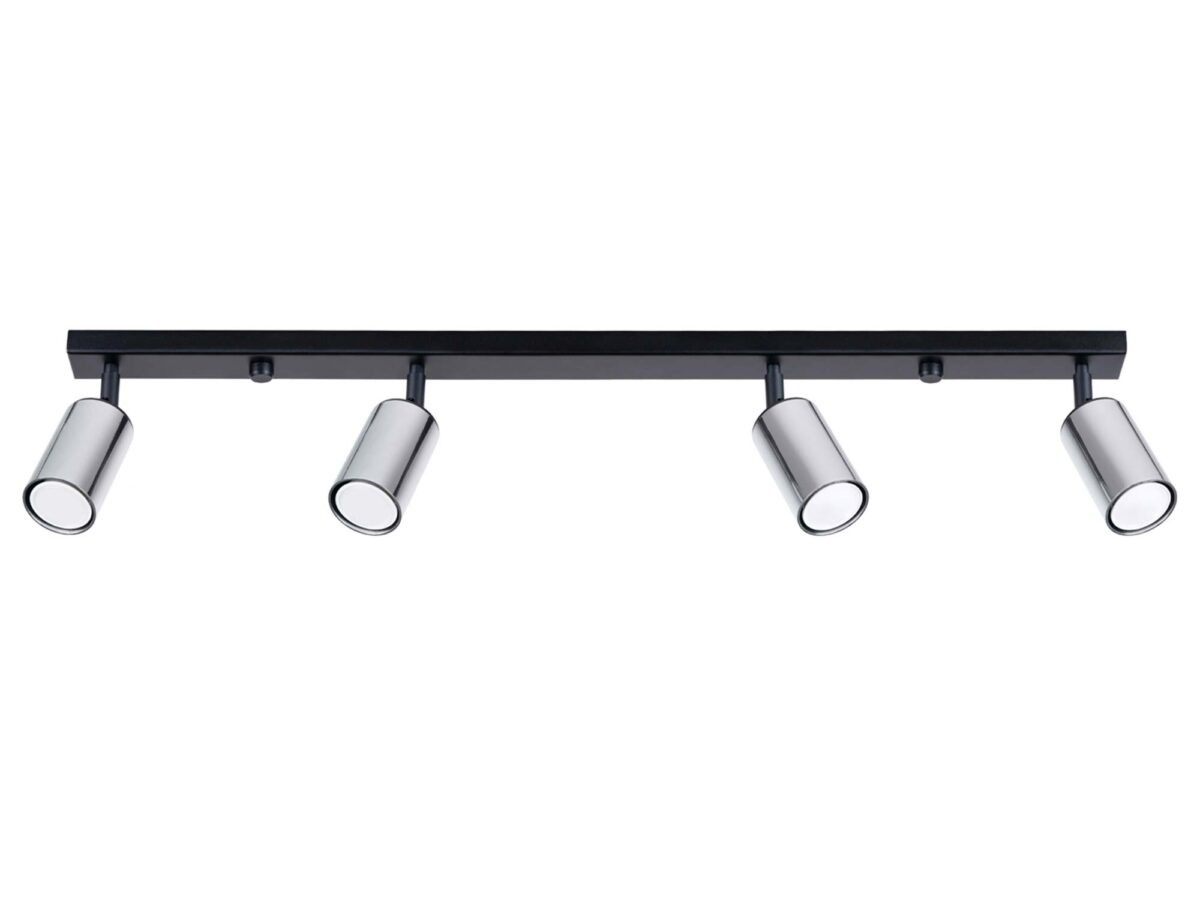 Plafon WIMEX 4L czarny/chrom